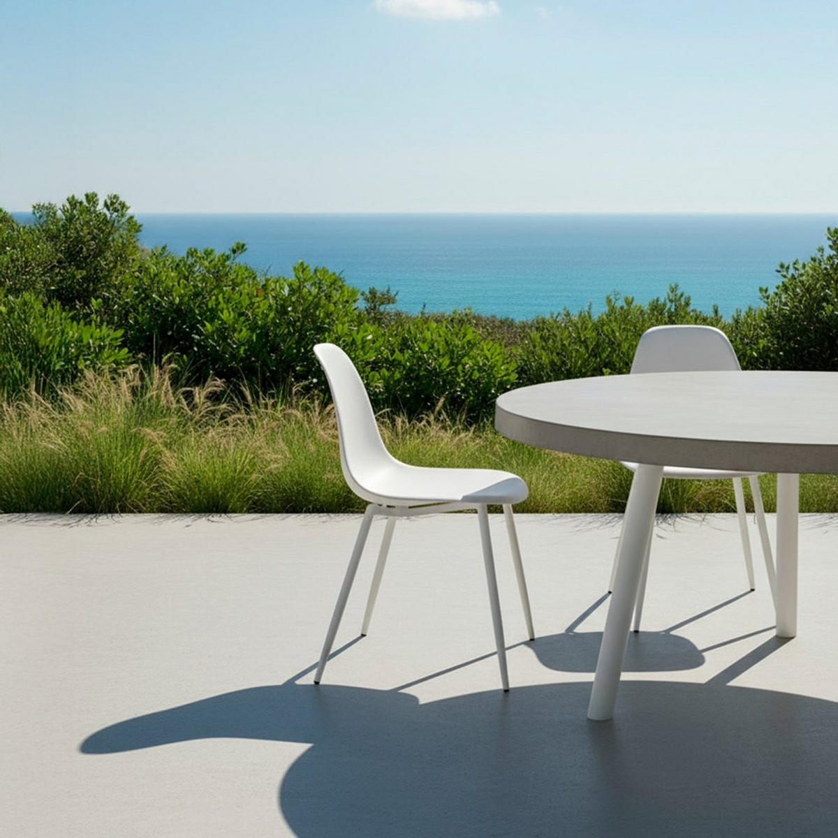 ESSZIMMERSTUHL Nina Weiß 45 cm x 80 cm - Weiß, Kunststoff (45/80/53cm)