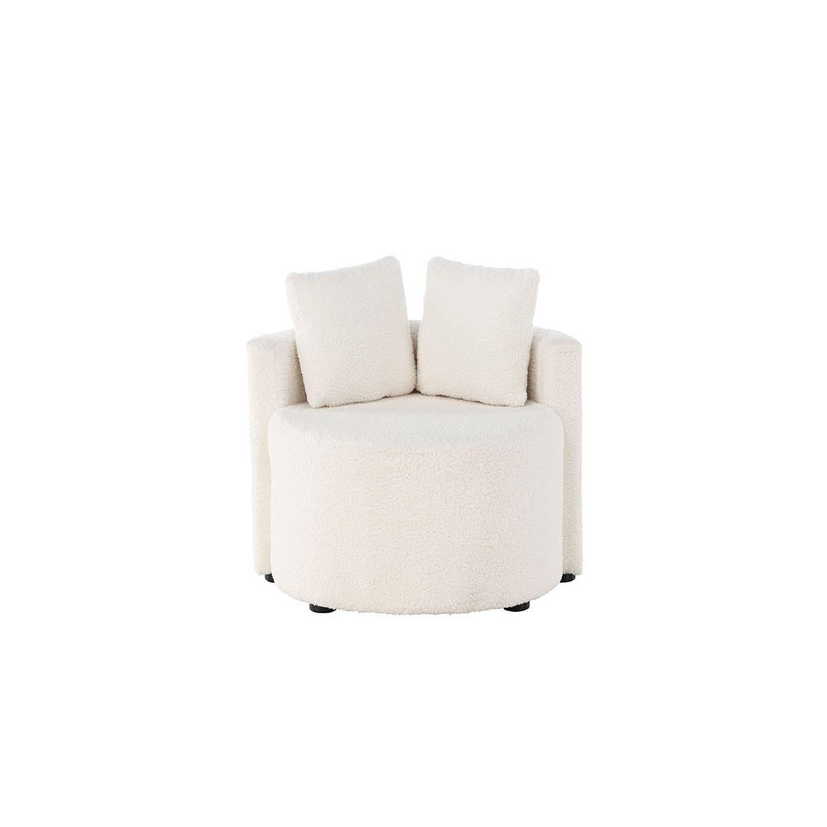 SOFFA Kelso för 1 person 59 x 56 x 45 cm – vit - Vit, Textil (59/45/56cm) - ebuy24