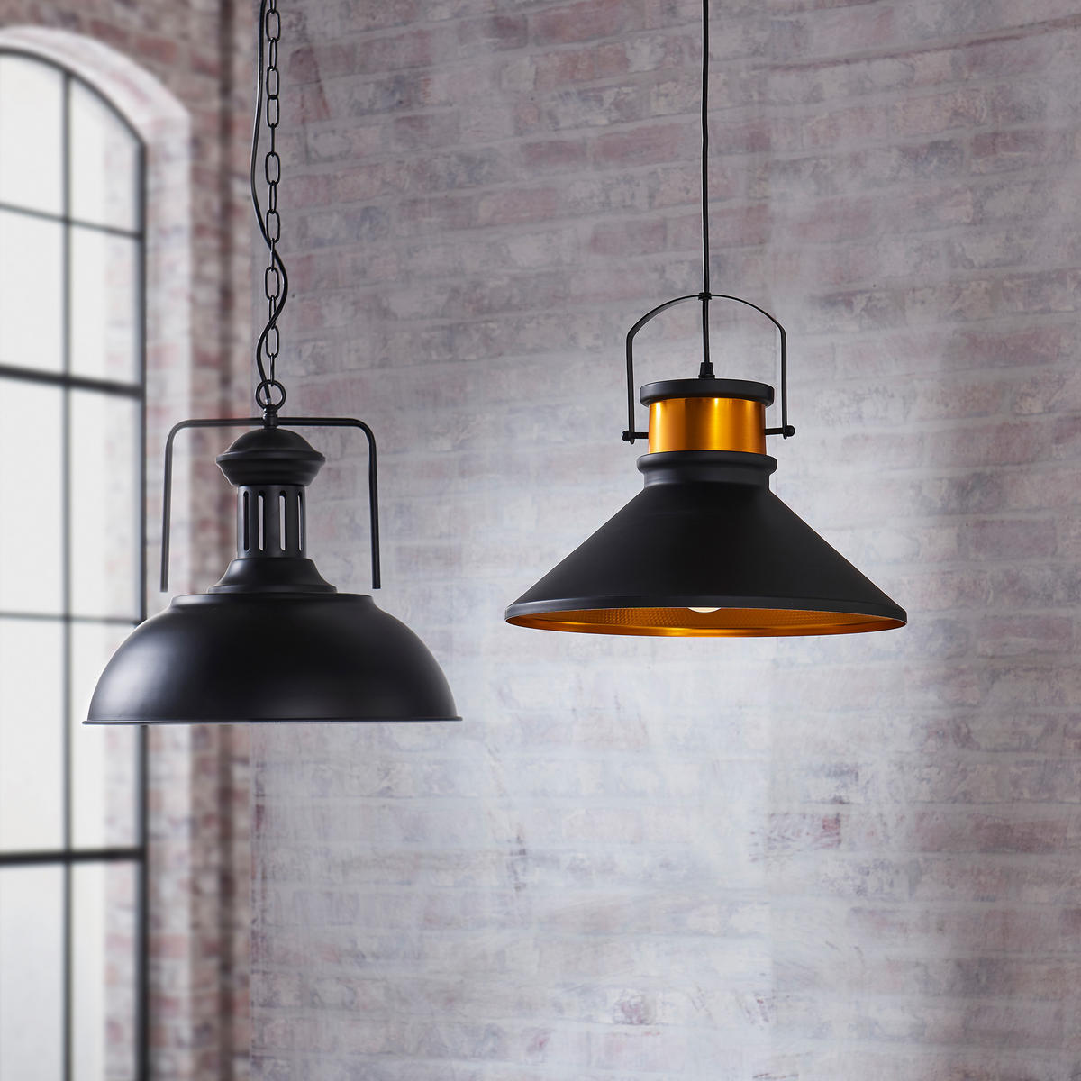 HÄNGELEUCHTE Schwarz - Schwarz, Metall (121.9/41.9/121.9cm) - Teamson Home