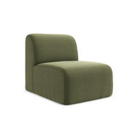 SOFAELEMENT Samt Stoff Grün - Schwarz/Olivgrün, Holzwerkstoff/Kunststoff (70/75/94cm) - LaMiaSofa