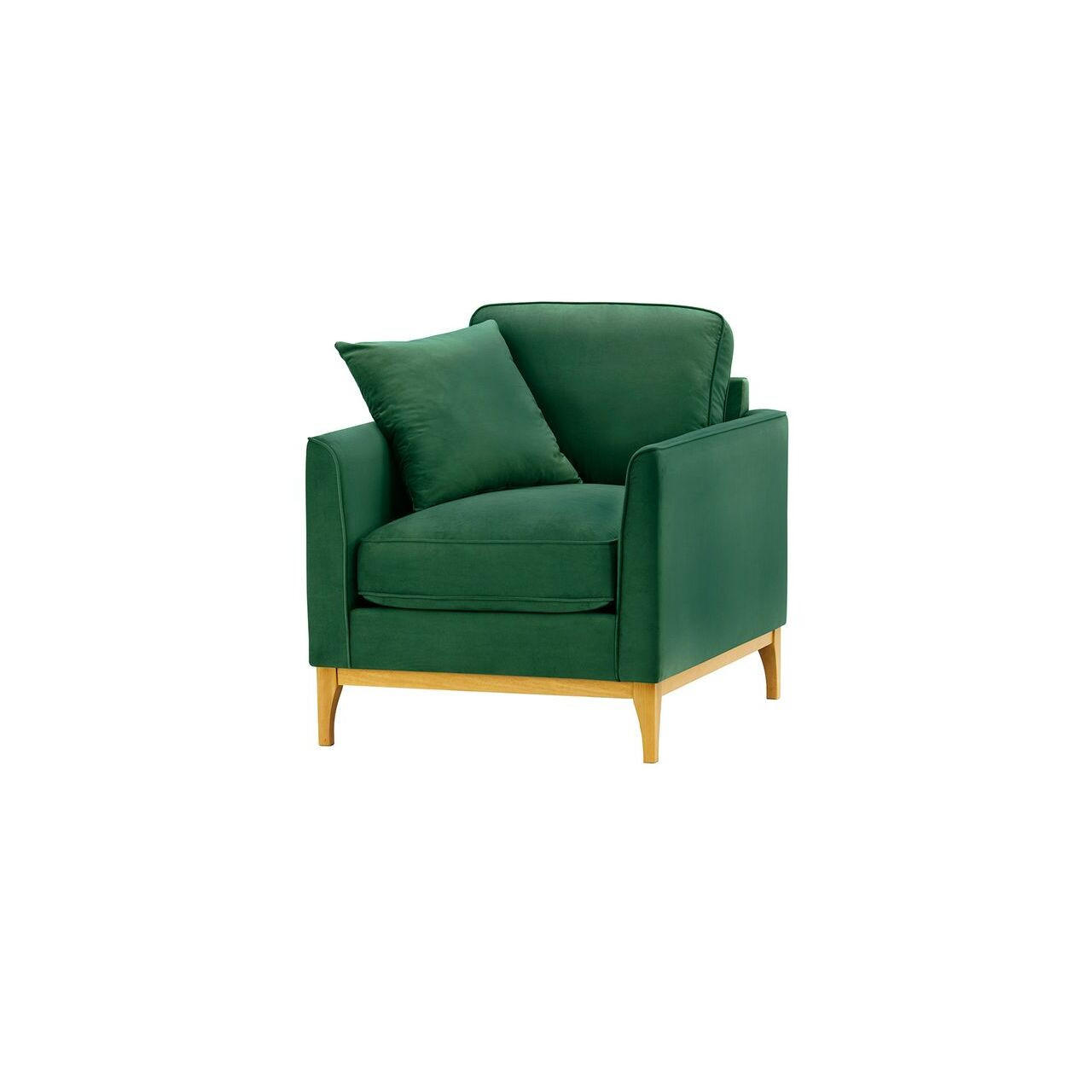SESSEL Linara-Velluto 10 - Grün, Holz/Textil (81/91/95cm)