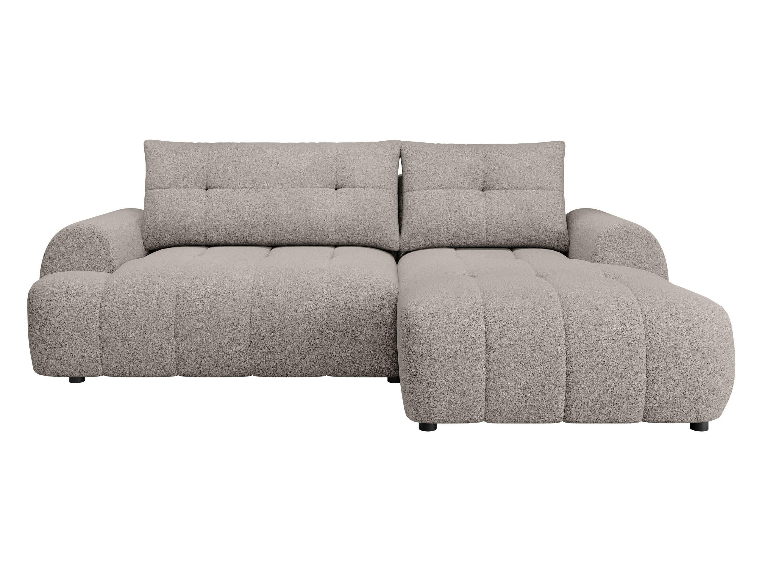 ECKSOFA Fiorano, Seite: Rechts - Beige/Schwarz, Holz/Kunststoff (265/177cm) - MIRJAN24