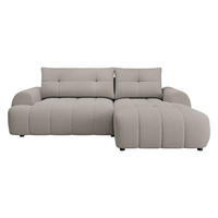 ECKSOFA Fiorano, Seite: Rechts - Beige/Schwarz, Holz/Kunststoff (265/177cm) - MIRJAN24