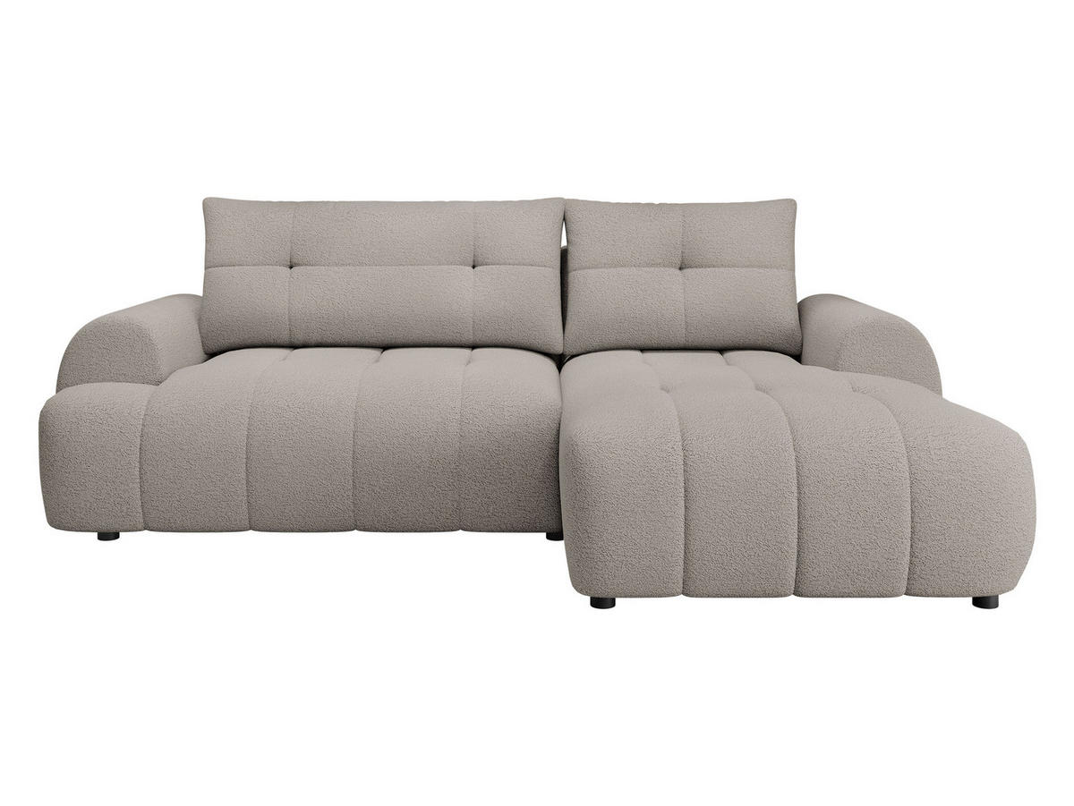 ECKSOFA Fiorano, Seite: Rechts - Beige/Schwarz, Holz/Kunststoff (265/177cm) - MIRJAN24