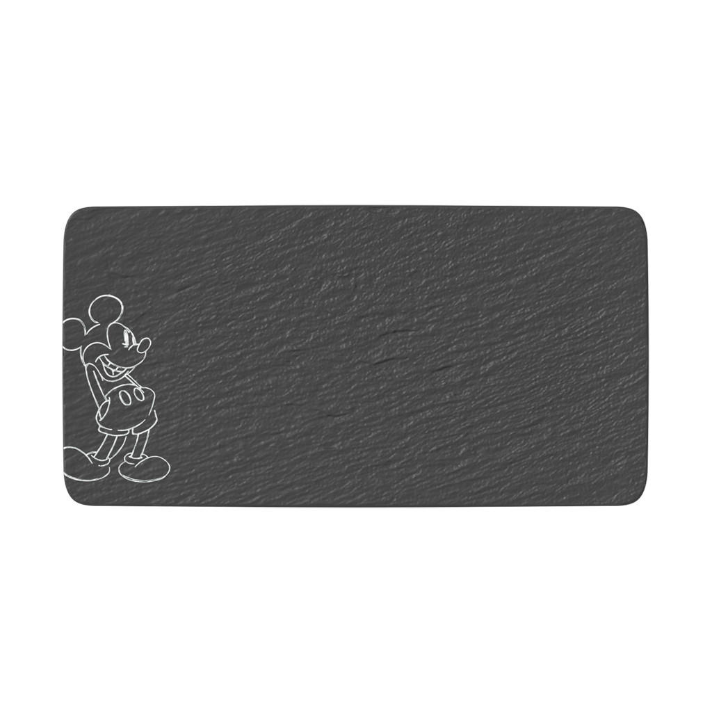SERVIERPLATTE Manufacture Rock - Mickey Mouse schwarz 34,9 x 17,9 cm - Schwarz, Keramik (17.9/1.3/34.9cm) - Villeroy & Boch