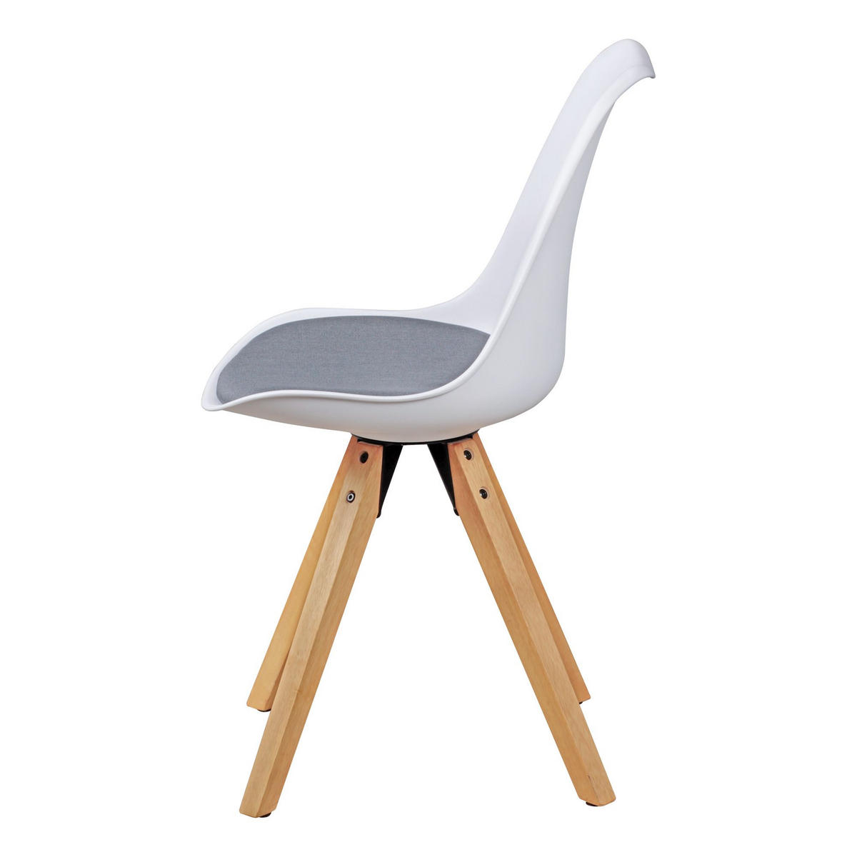ESSZIMMERSTUHL 2er Set Stoffbezug mit Holzgestell Skandinavisch gepolstert, Weiß 49x52x87 cm - Beige/Weiß, Holz/Textil (49/87/52cm) - KADIMA DESIGN