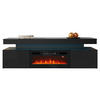 TV-LOWBOARD EF 2D Glossa mit Kamin - Schwarz, Holzwerkstoff/Kunststoff (190/59/41cm) - MIRJAN24