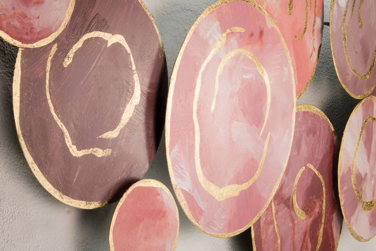 WANDDEKO Rot 120/60 cm - Pink/Rot, Metall (3/60/6cm) - KUNSTLOFT