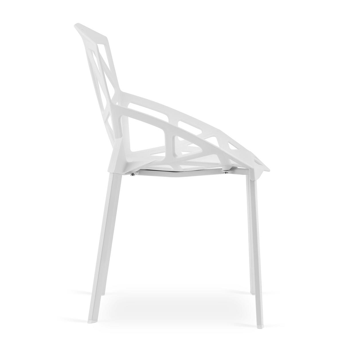 ESSZIMMERSTUHL Espen (4er-Set) - Weiß, Kunststoff/Metall (54/80/50cm) - Home Collective