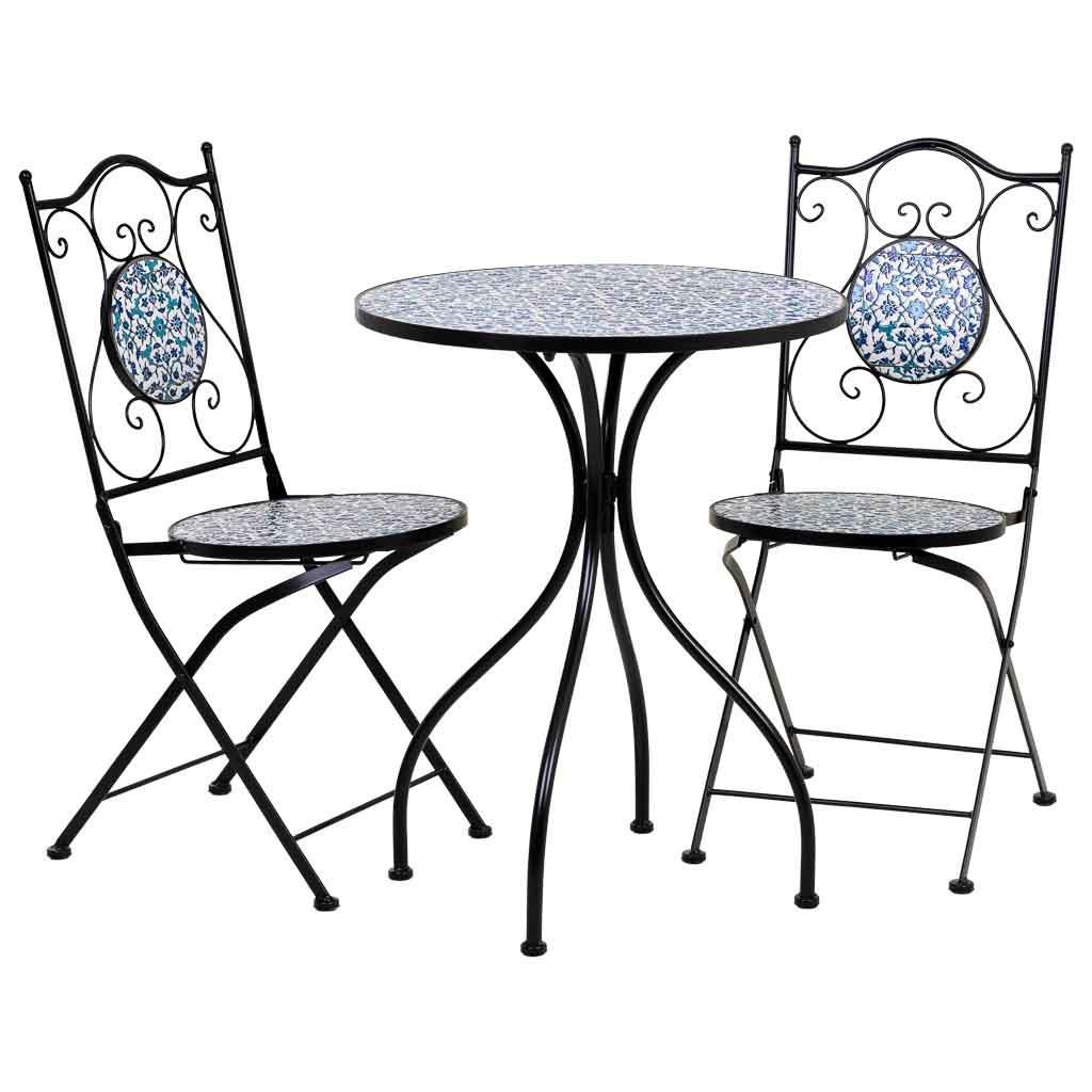 BALKONSET, schwarz, 3-tlg. - Schwarz, Metall - Wanderlust