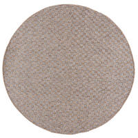 TEPPICH Braun In-Outdoor Geometrisch, Einfarbig - Rund,Kurzflor,Modern,Minimalistisch - 150 x 150 cm - Creme/Braun, Textil (150/150cm) - Mazovia