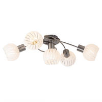 DECKENLEUCHTE Metall Weiß Glas - Weiß, Glas (69/43/24cm)