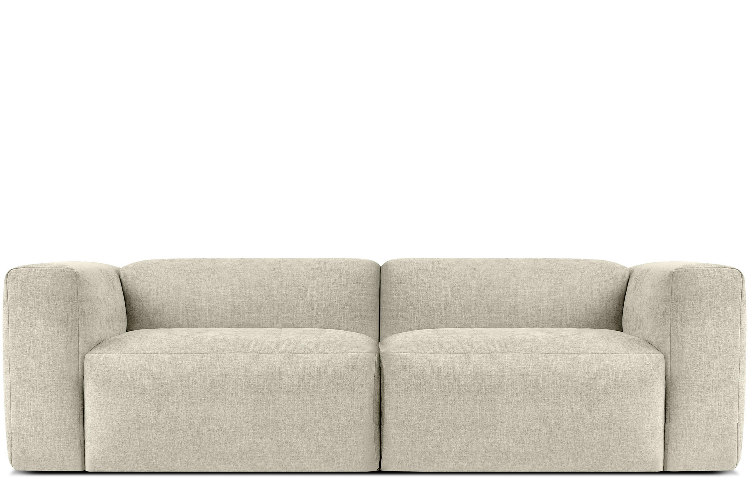 2,5-SITZER-MODULSOFA BUFFO mit extrem weicher und bequemer Sitzfläche, Gewebestoff, ecru - Ecru, Textil (250/73/96cm) - KONSIMO®