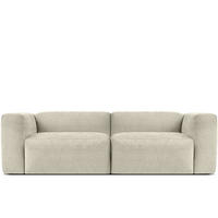 2,5-SITZER-MODULSOFA BUFFO mit extrem weicher und bequemer Sitzfläche, Gewebestoff, ecru - Ecru, Textil (250/73/96cm) - KONSIMO®