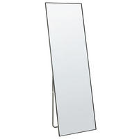 STEHSPIEGEL schwarz rechteckig 50/156 cm Beauvais - Schwarz, Metall (7/156/50cm) - Beliani