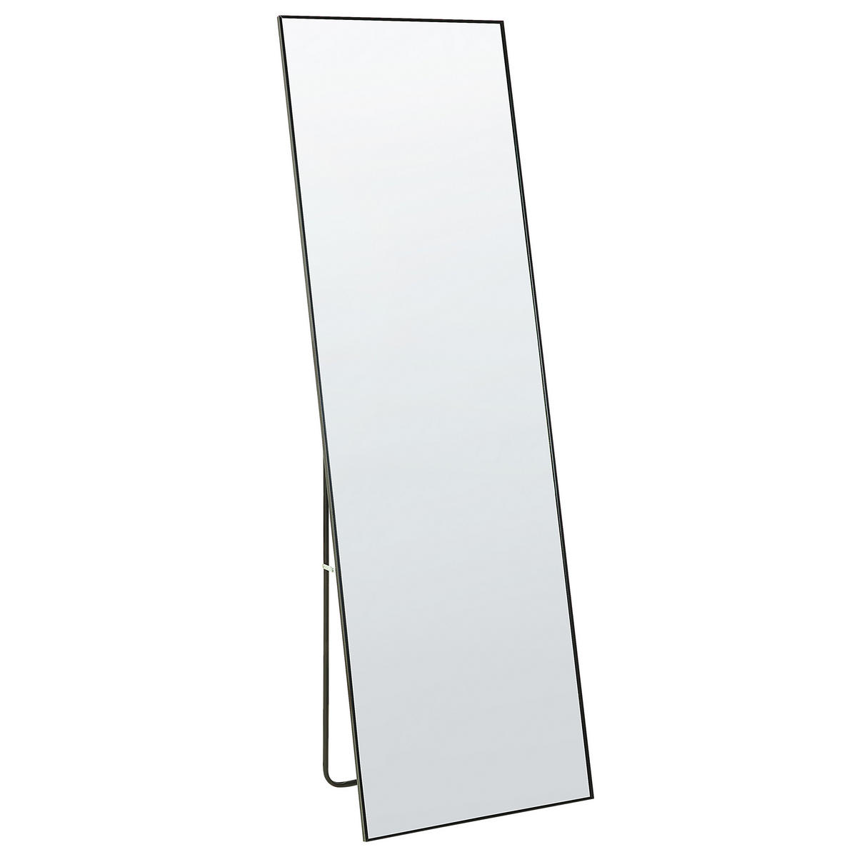 STEHSPIEGEL schwarz rechteckig 50/156 cm Beauvais - Schwarz, Metall (7/156/50cm) - Beliani