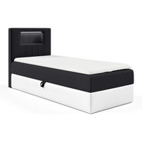 KINDERBETT GARETH 1 - Schwarz/Weiß, Holzwerkstoff (82/212cm) - Meblini