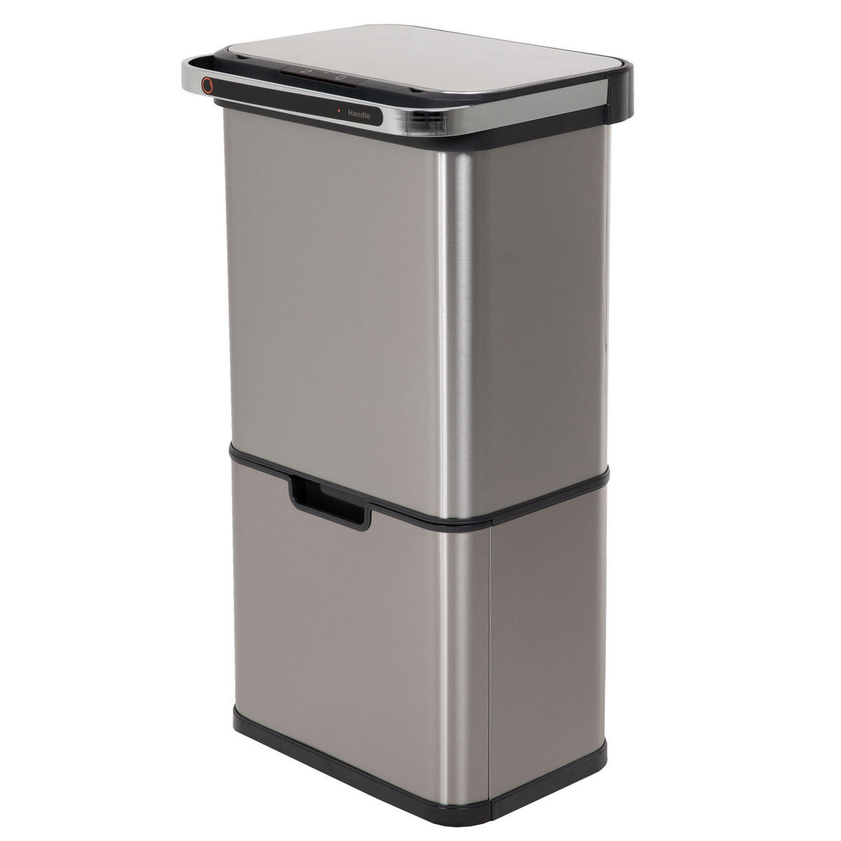 SENSORMÜLLEIMER 60L - Silberfarben, Metall (42/82/36cm) - SVITA
