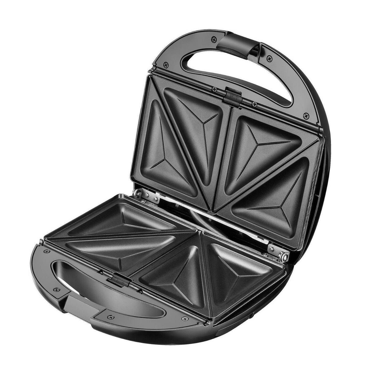 SANDWICHMAKER AD3040 Schwarz 5in1 1200W - Schwarz, Kunststoff (25/10/23cm) - Adler