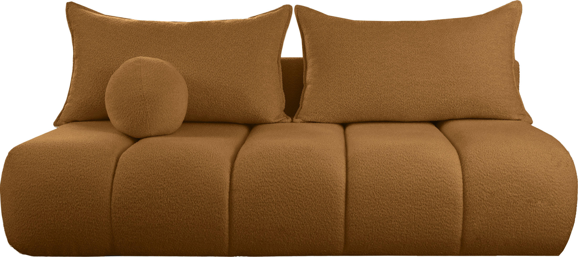 SCHLAFSOFA Milla mit Bettkasten, Bernstein Braun 205/97/85 cm - Bernsteinfarben, Textil/Metall (205/97/85cm) - WFL GROUP