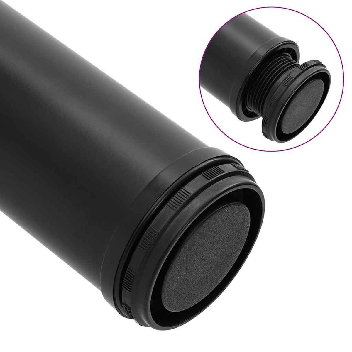 TISCHBEINE Liegen Füße 110 cm Schwarz Eisen - Schwarz, Metall (6/110/6cm) - vidaXL