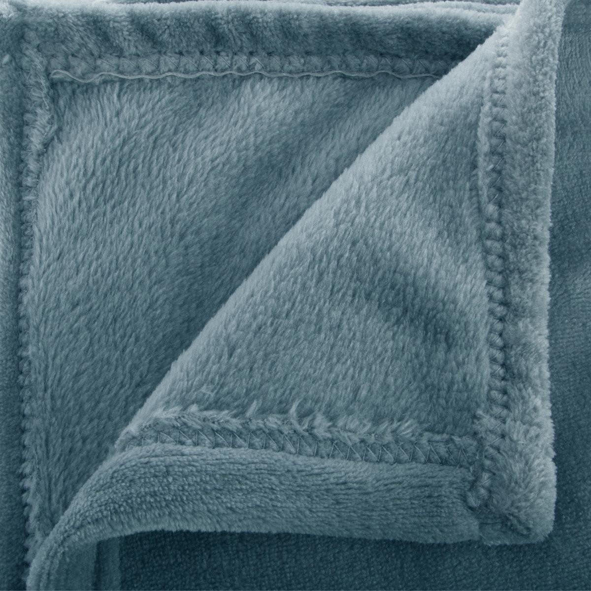 FLEECEDECKE Uni 180/230 cm - Blau, Textil (180/230cm) - Atmosphera Createur d´interieur