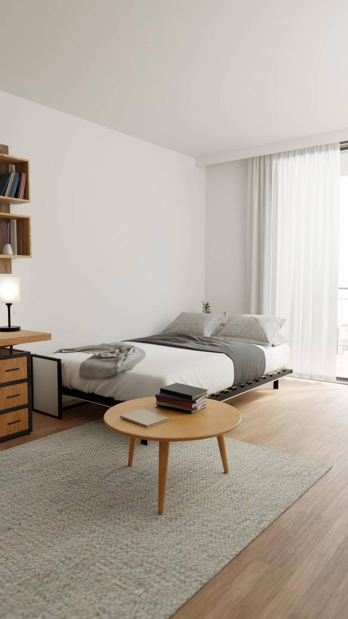 SCHRANKBETT Morphy Studio Modulares SizeFlex- und TypeFlex-System - 135x190, Horizontal - Schwarz, Metall (190/135cm) - WallBedKing