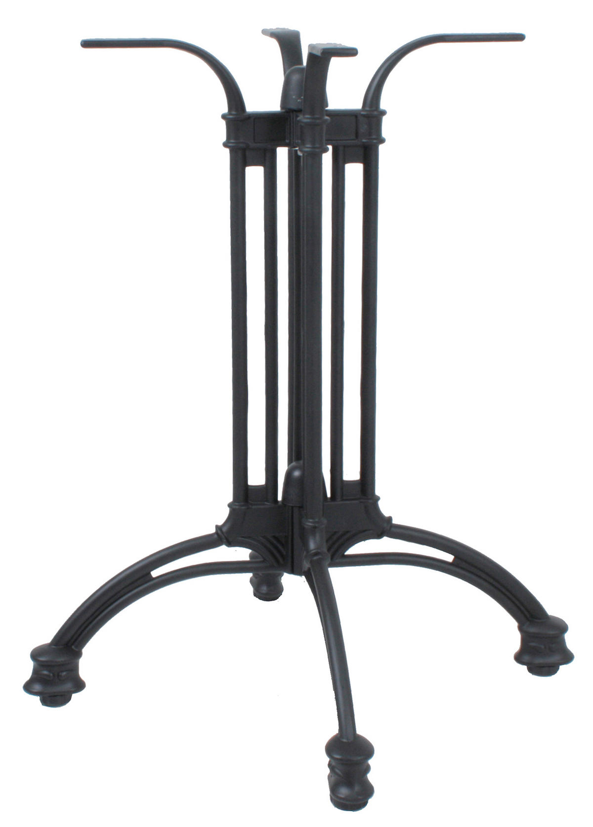 TISCHGESTELL Iris 4-Fuß Schwarz matt 70x61x61cm - Schwarz, Metall (61/70/61cm) - DELUKE