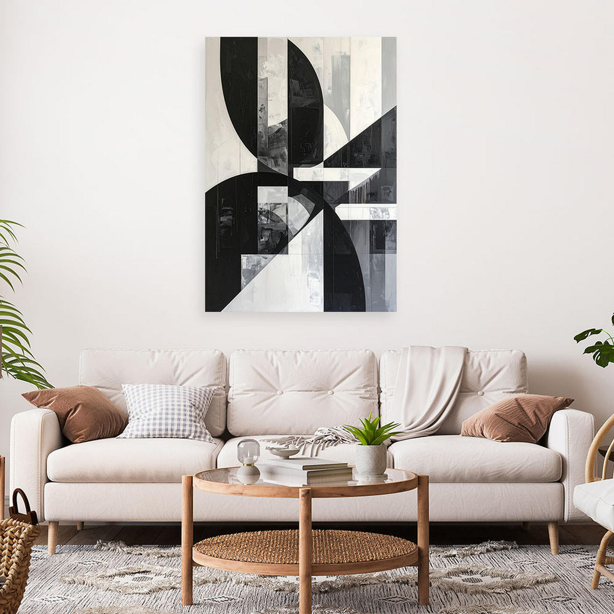 LEINWANDBILD 3D und geometrisch 70x100cm - Schwarz, Textil (70/100cm) - Feeby