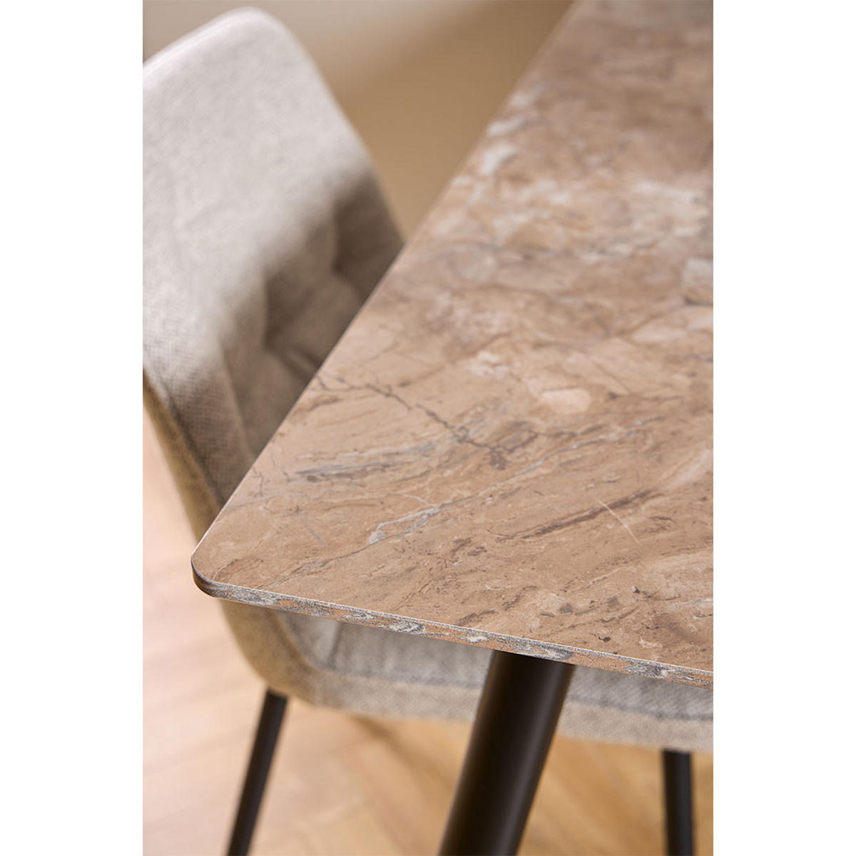 ESSTISCH, Wicklow, Braun, Metall / Keramik, 140 x 80 x 75 cm - Braun, Metall (80/140/75cm) - ebuy24
