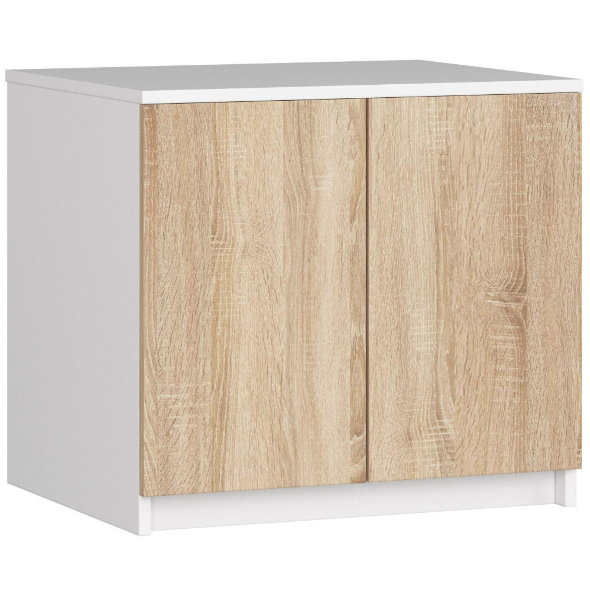 KLEIDERSCHRANK AUFSATZSCHRANK Weiß,Sonoma-Eiche 60x51x55cm - Weiß/Sonoma Eiche, Holzwerkstoff (60/55/51cm) - Akord