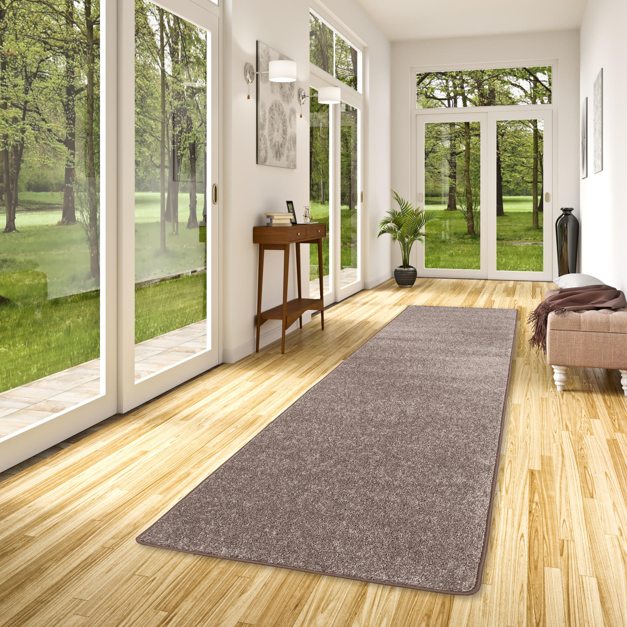 HOCHFLOR LANGFLOR TEPPICH LÄUFER COTTAGE - Taupe, Textil (100/300cm) - Snapstyle