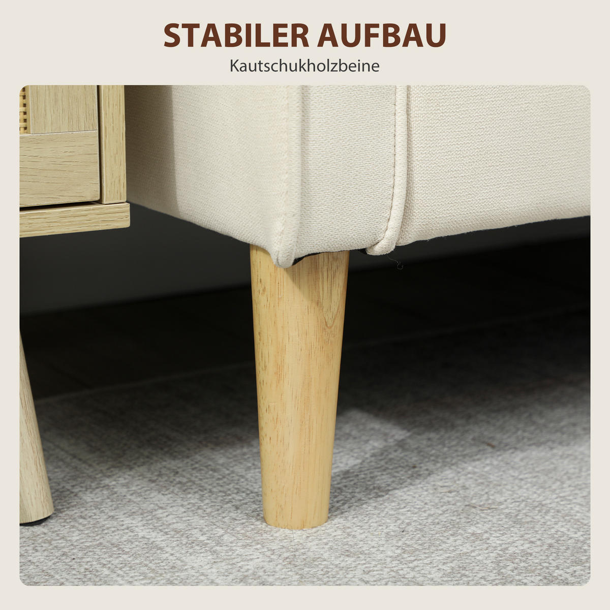 2-SITZER Sofa Creme 117.0/62.0/78.0 cm - Creme, Textil (62/78/117cm)