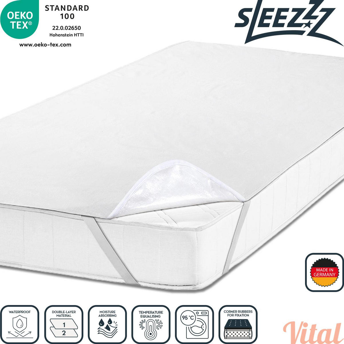 MATRATZENSCHONER Vital 140x200 cm - Weiß, Textil (140/200cm) - Sleezzz