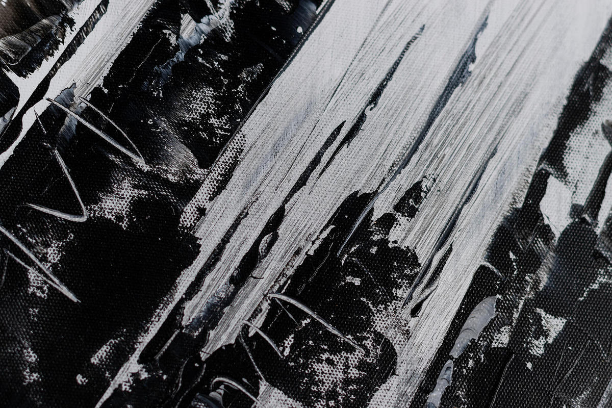 ACRYLBILD HANDGEMALT 60/90 cm - Schwarz, Holz/Textil (60/90cm) - KUNSTLOFT
