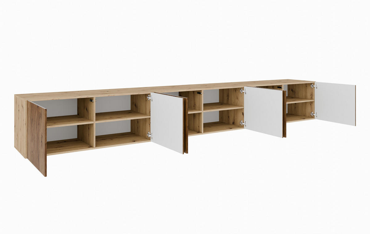 TV-SCHRANK NOE - Wildeiche/Eiche Artisan, Holzwerkstoff (300/41/40cm) - Meblini