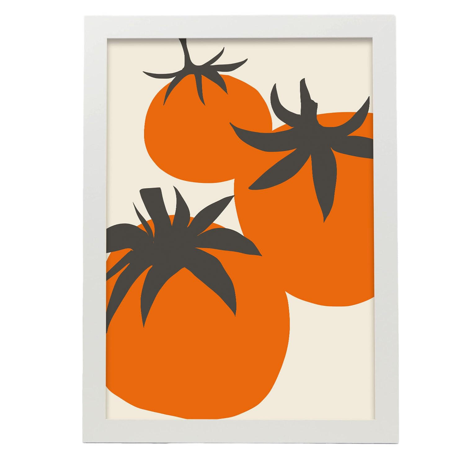 POSTER Tomatenkunstdesign Blatt A3 Weißer Rahmen - Weiß, Papier (29.7/5/42cm) - Nacnic