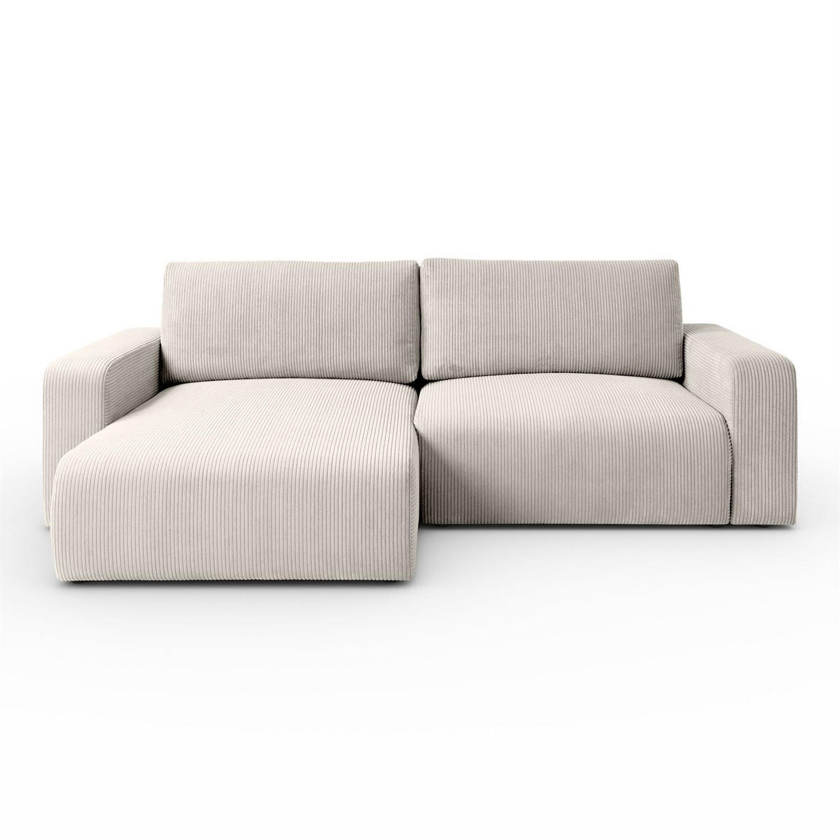 ECKSOFA OPERA L-Form mit Schlaffunktion und Bettkasten, Poso 100 - Ecru, Textil (247/143cm) - Lookway