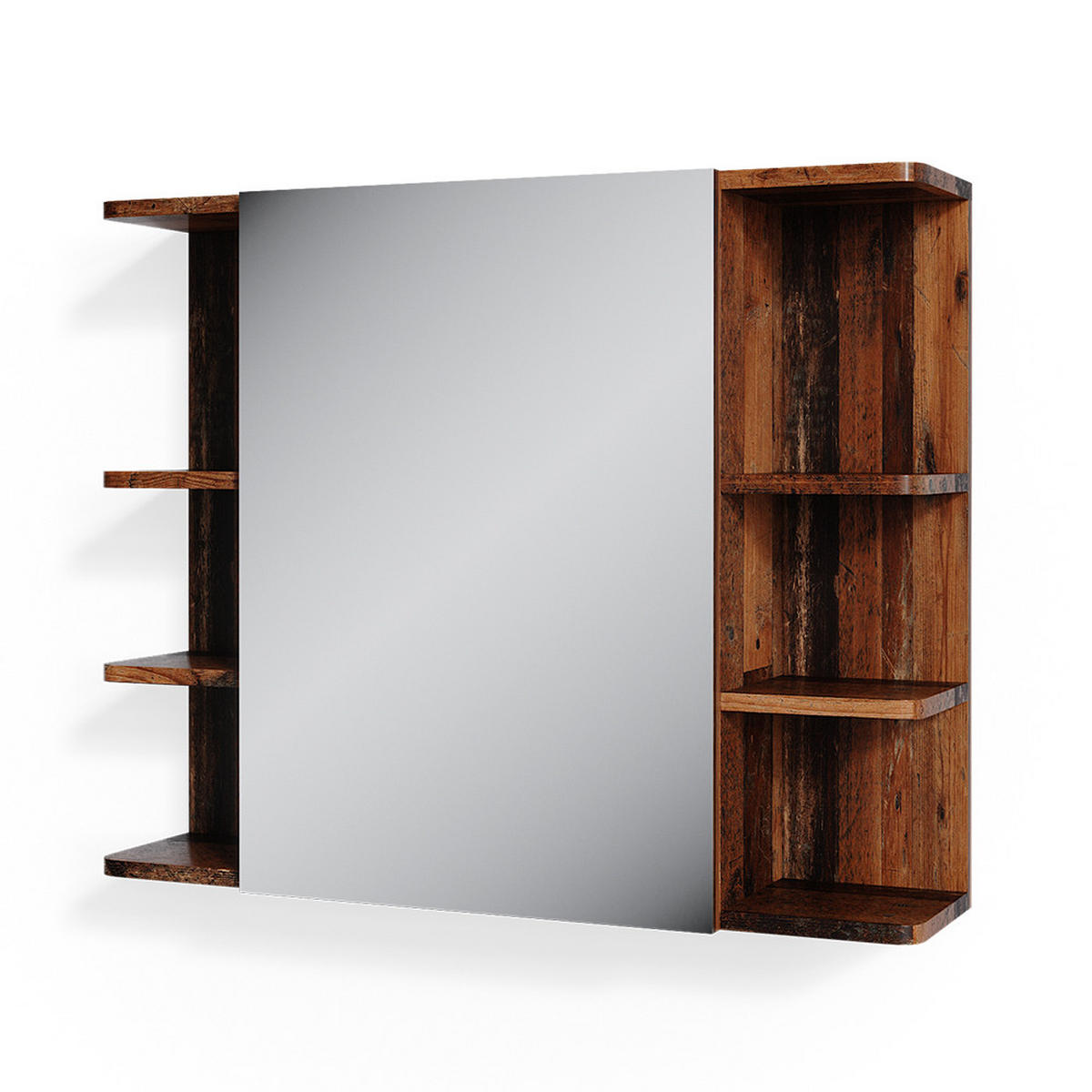 BADSPIEGELSCHRANK Fynn Antikholz 79.6 x 64 cm - Eichefarben, Holzwerkstoff (79.6/64/21.2cm) - Vicco