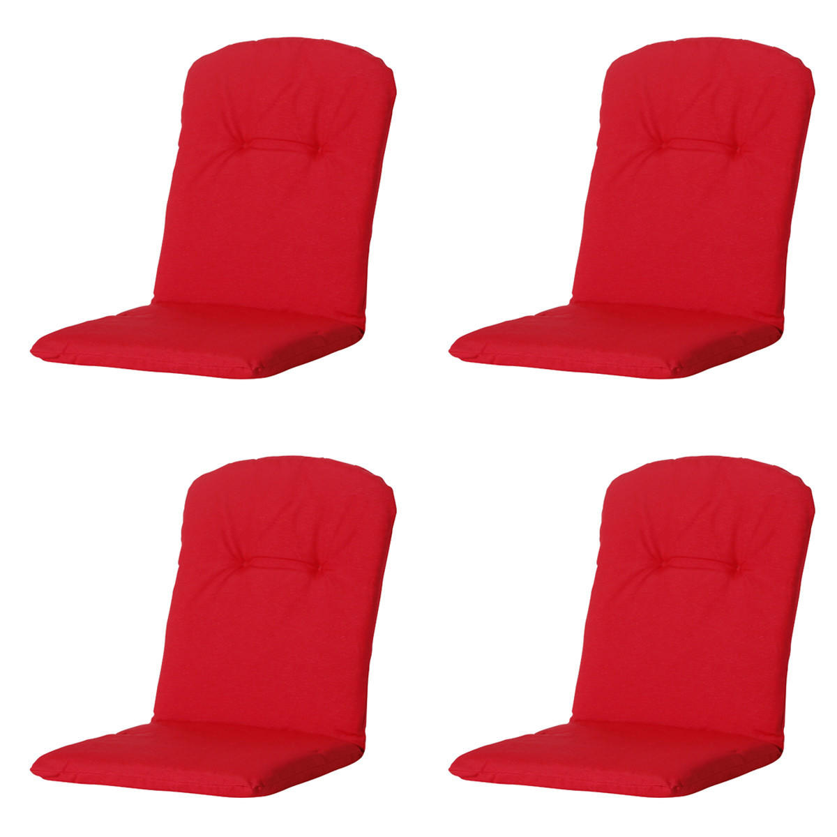 GARTENSTUHLKISSEN Panama 96/45 cm 4er-Set - Rot, Textil (45/5/96cm) - Madison