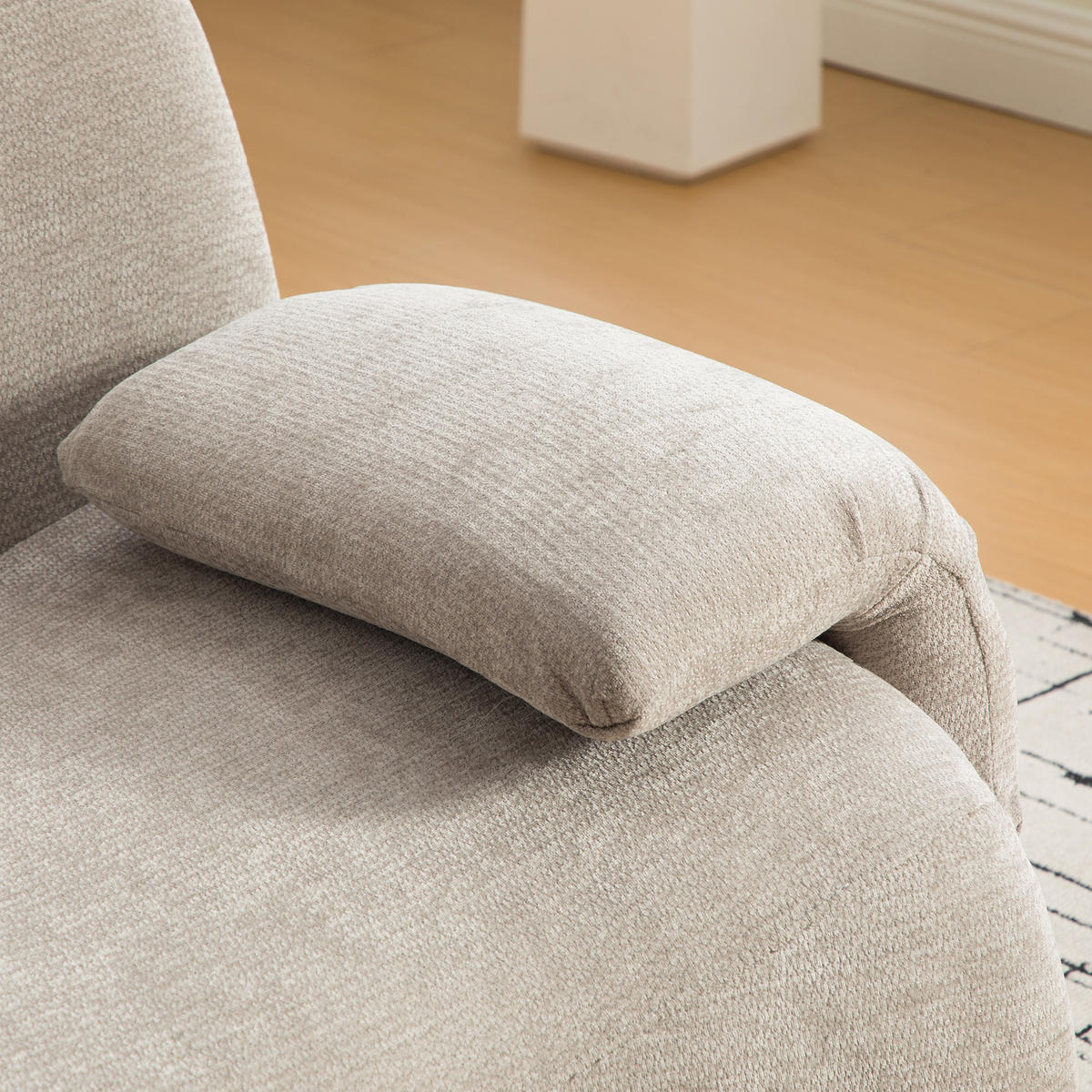 SOFA Chenille Grau ohne Montage - Grau, Textil (120/73.5/92.5cm) - WISHDOR