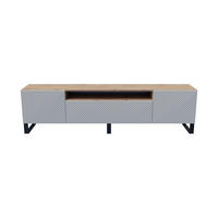 STOJACÍ TV STOLEK VAREN, 200/41/40 cm, dub Artisan - bílá/dub artisan, kompozitní dřevo (200/41/40cm) - MASSENO