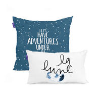 KISSENBEZUG constellation 50x50 + 50x30 cm mehrfarbig - Multicolor, Textil (50/50cm) - Happy Friday