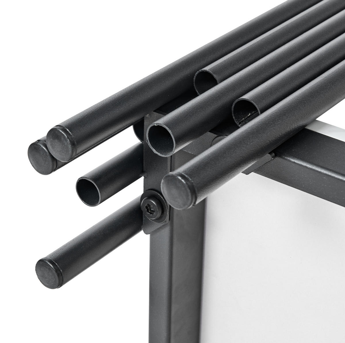 KONSOLENTISCH aus MDF 123x33x80 cm und Metall Schwarz/Weiß mit 2 Ablagen in Marmoroptik - Schwarz, Holzwerkstoff (123.5/33.5/80cm) - IVMEU