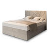 BOXBETT TRANI 180x200 cm mit Matratze und Topper - Beige - Beige, Holz (180/200cm) - MASSENO