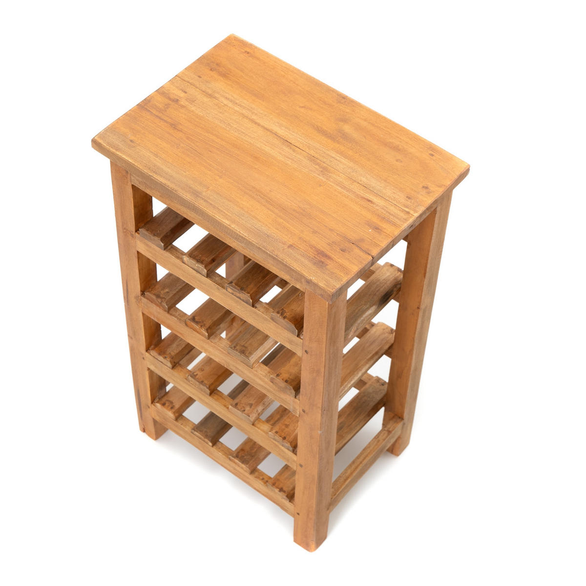 FLASCHENREGAL Burgos Mahagoni Massivholz, für 12 Flaschen, mit Ablage naturfarben - Naturfarben, Holz (41.5/69.5/30cm) - CREEDWOOD