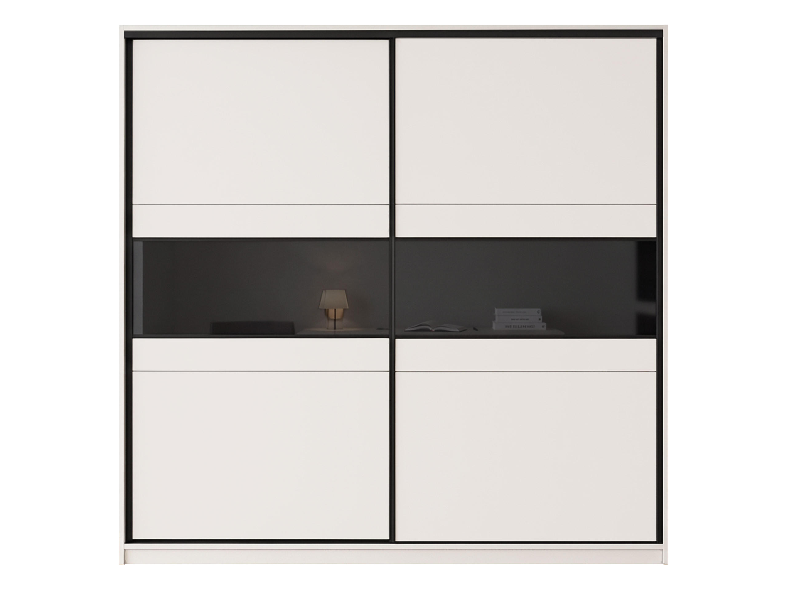 SCHIEBETÜRENSCHRANK Manhattan 226 - Kaschmir, Holzwerkstoff (226/220/65cm) - MIRJAN24