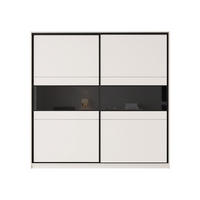 SCHIEBETÜRENSCHRANK Manhattan 226 - Kaschmir, Holzwerkstoff (226/220/65cm) - MIRJAN24