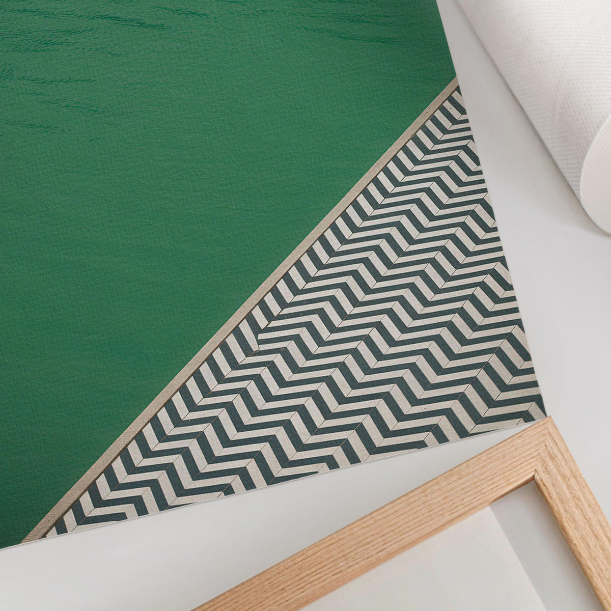 POSTER - 21x29 cm - Soft Structure - Der Rand des Pools - Grün, Textil (21/29.7/0.1cm) - TULUP