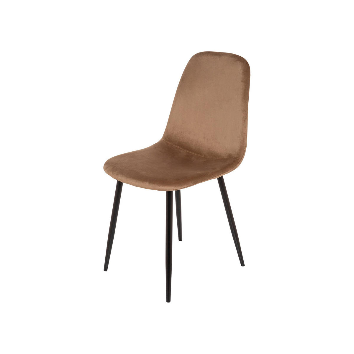 STUHL-SET 6 Stück in Stoff Sand 45 x 56 x 87 cm - Beige, Metall (45/87/56cm) - DMORA